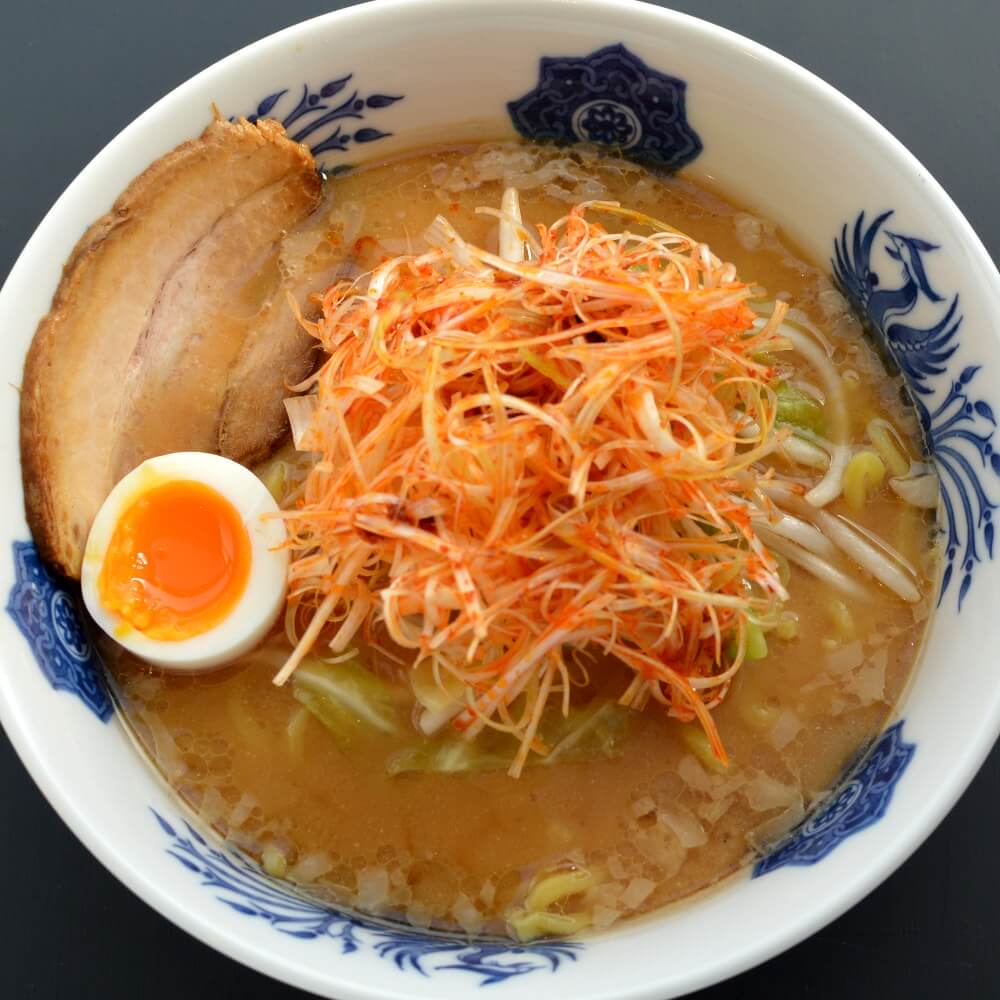 商品名:きりん、多加水 熟成の太麺・手揉み麺の味噌ラーメン