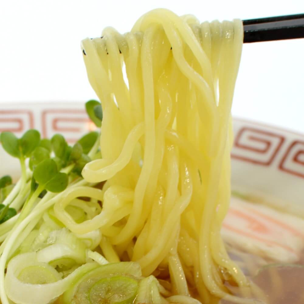商品名:昔ながら、多加水 熟成の中太麺・ストレート麺のあっさり醤油ラーメン