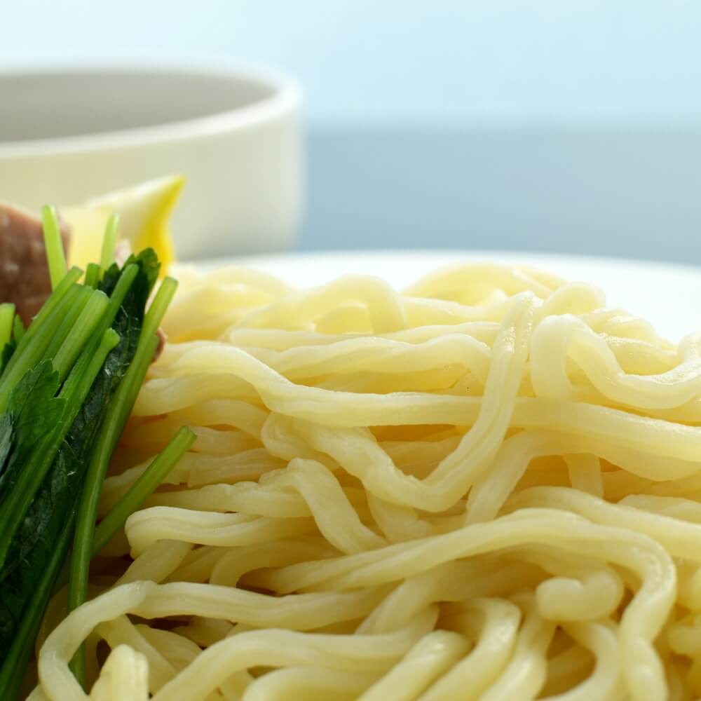 商品名:溝入、多加水 熟成の太麺・ストレート麺のつけめん